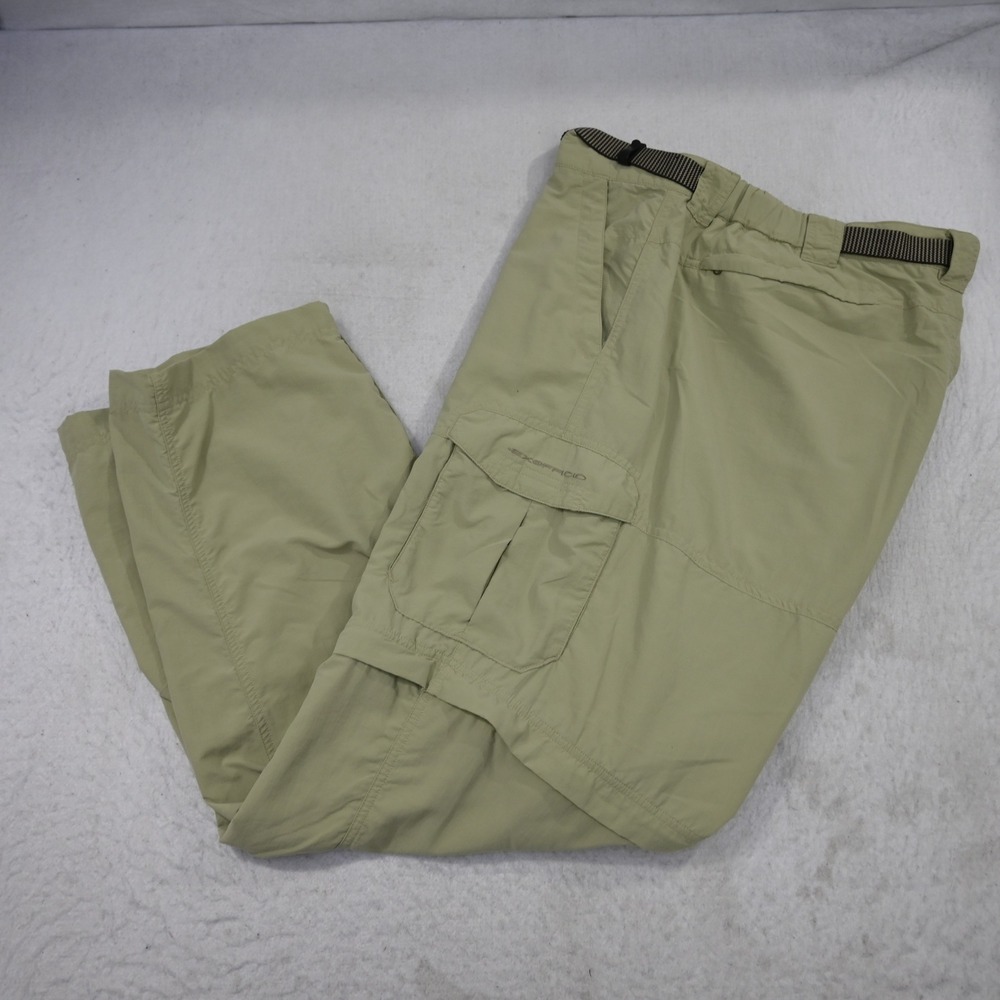 ExOfficio Convertible Cargo Pants Mens 42x32 Tan Khaki Hiking Outdoor Zip Off